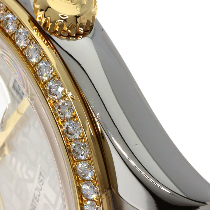 勞力士 116243G Datejust 10P 鑲鑽錶圈腕錶，精鋼/SSx18KG 錶殼，鑲鑽，男士腕錶-12