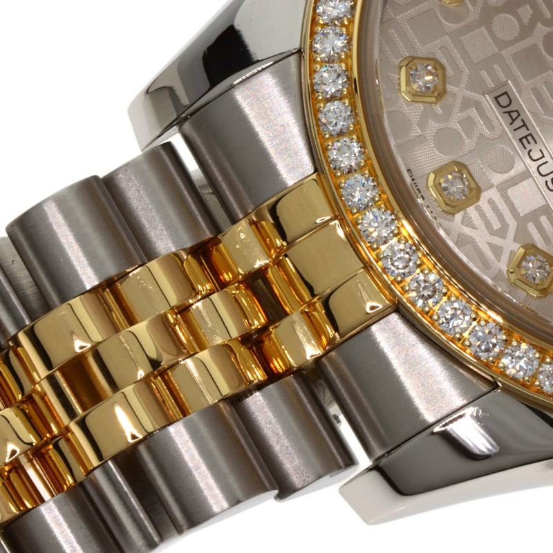勞力士 116243G Datejust 10P 鑲鑽錶圈腕錶，精鋼/SSx18KG 錶殼，鑲鑽，男士腕錶-18