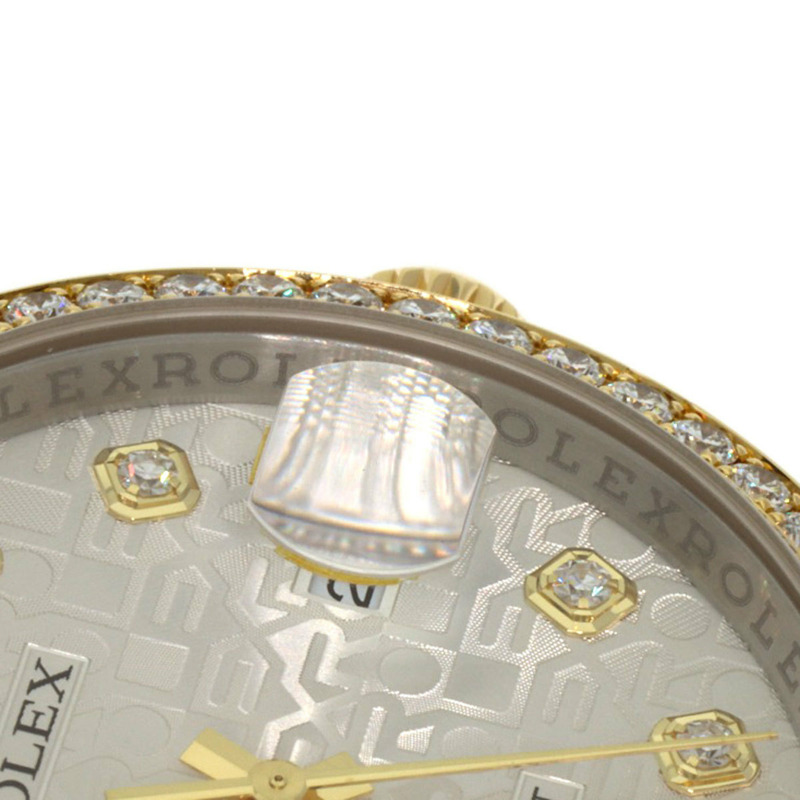 勞力士 116243G Datejust 10P 鑲鑽錶圈腕錶，精鋼/SSx18KG 錶殼，鑲鑽，男士腕錶-23