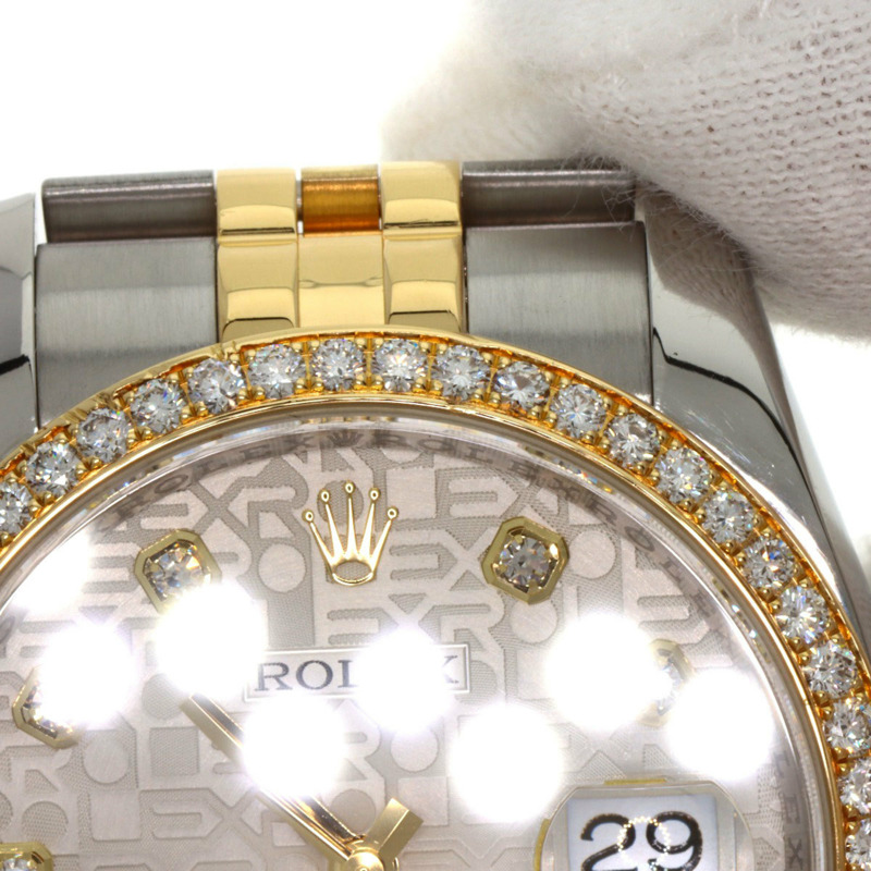 勞力士 116243G Datejust 10P 鑲鑽錶圈腕錶，精鋼/SSx18KG 錶殼，鑲鑽，男士腕錶-26