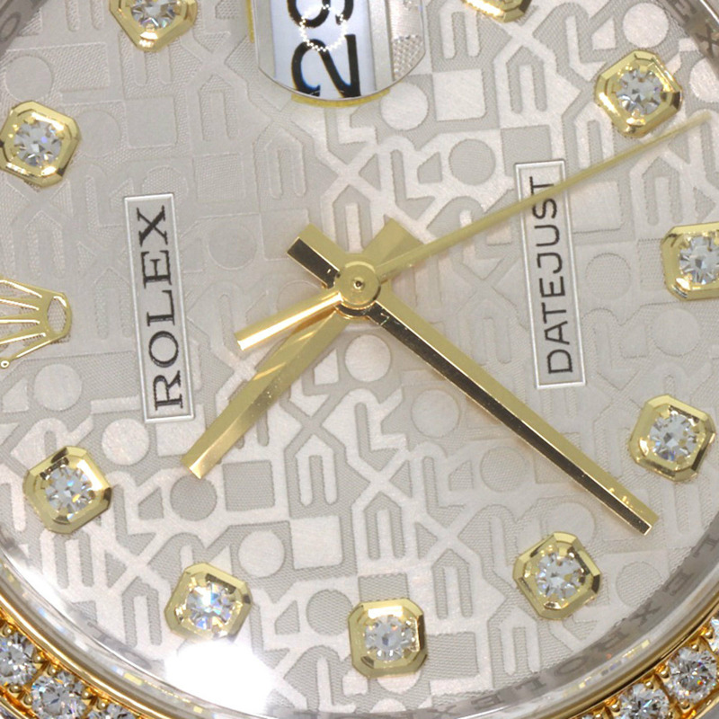 勞力士 116243G Datejust 10P 鑲鑽錶圈腕錶，精鋼/SSx18KG 錶殼，鑲鑽，男士腕錶-27