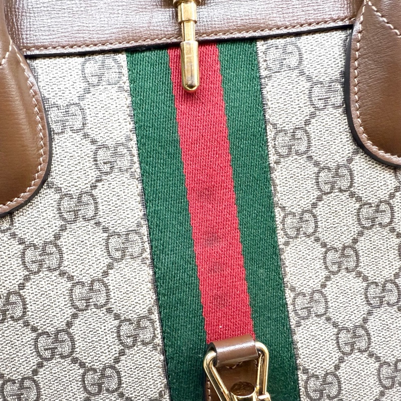 GUCCI原花拼棕牛皮Jackie1961手提托特包649016-10