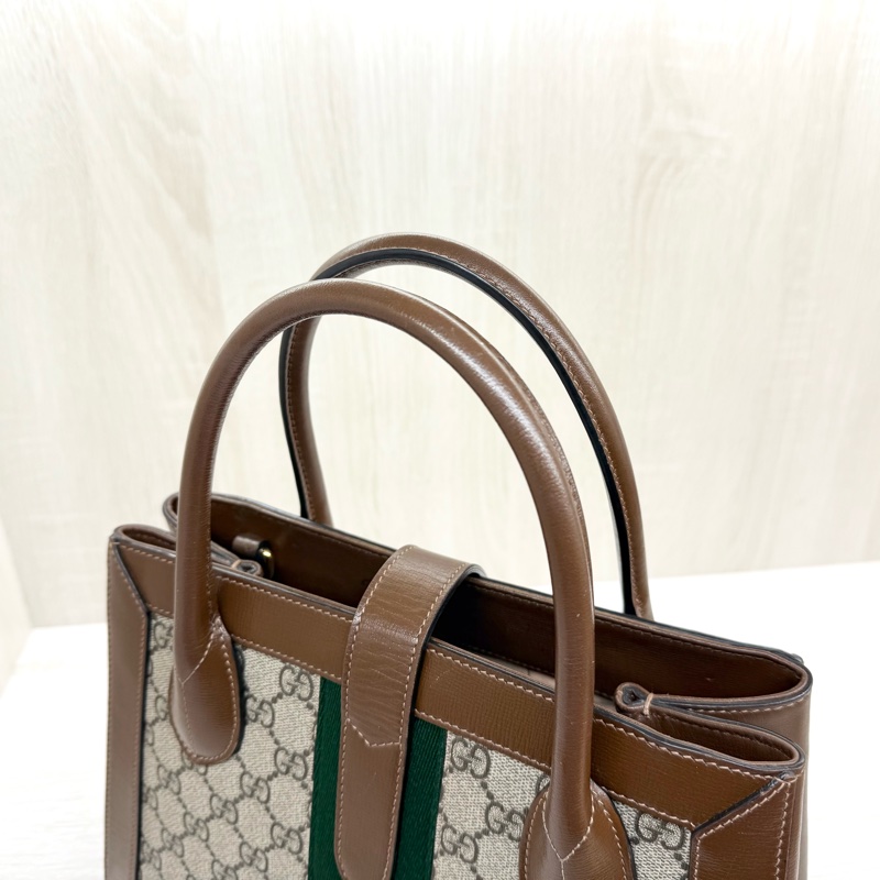 GUCCI原花拼棕牛皮Jackie1961手提托特包649016-14