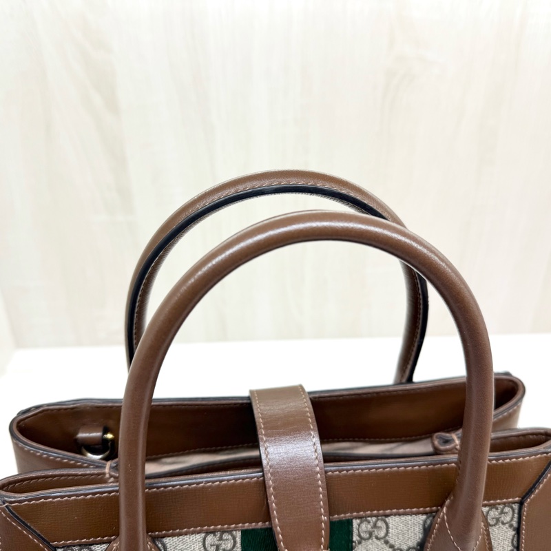 GUCCI原花拼棕牛皮Jackie1961手提托特包649016-15