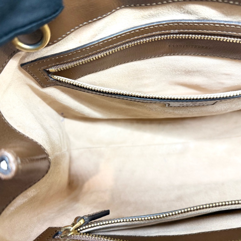 GUCCI原花拼棕牛皮Jackie1961手提托特包649016-21