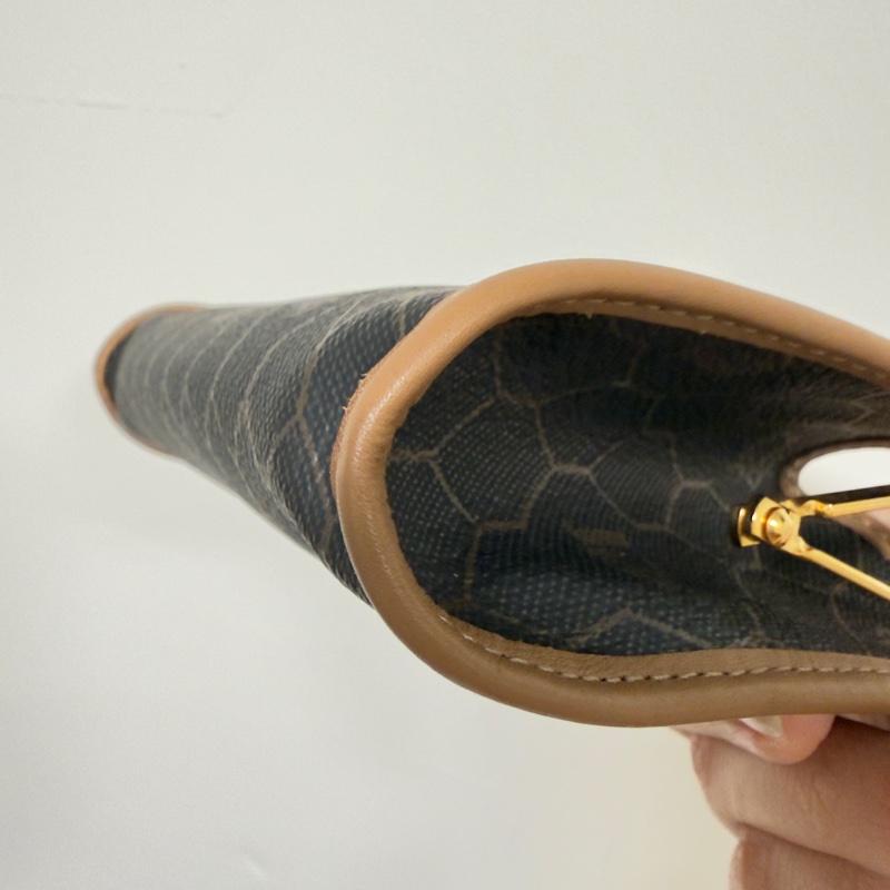 Dior黑色中古蜂巢口金零錢包 中號-8