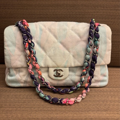 CHANEL 丹寧印染JUMBO 29開 彩繩