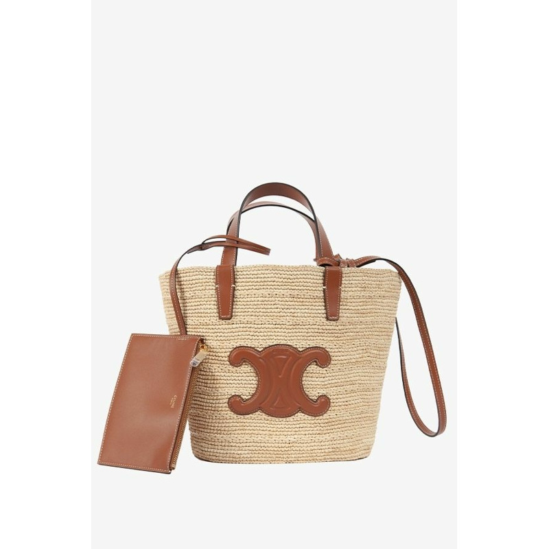 CELINE 25SS 拉菲草薄款經典馱包 115802FF7 04LU 1437-3