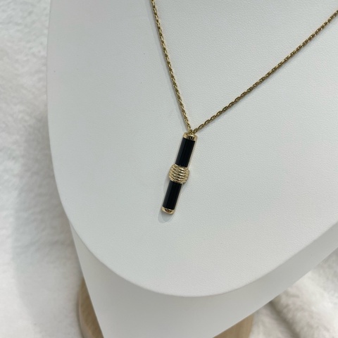 Dior 中古黑金唇膏造型項鏈 XA965