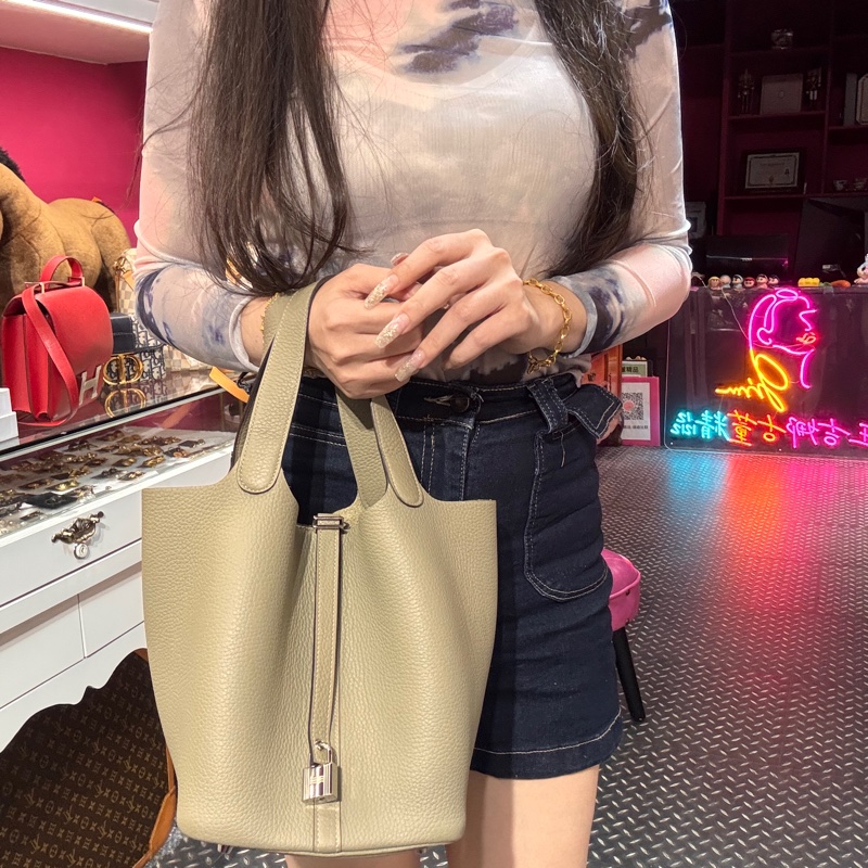 Hermes 22cm菜籃子/王吉娜古董精品-1