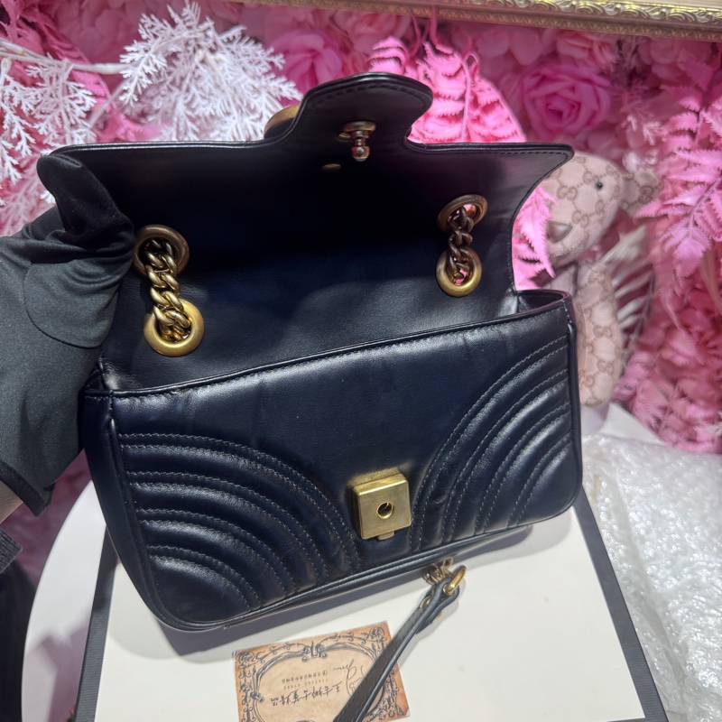 Gucci 馬蒙斜背包/王吉娜古董精品-7