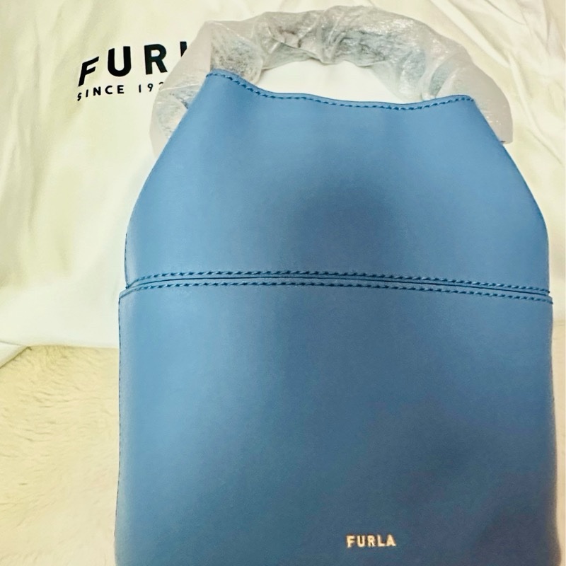 Furla Sfera 牛仔皮質小號水桶包-0