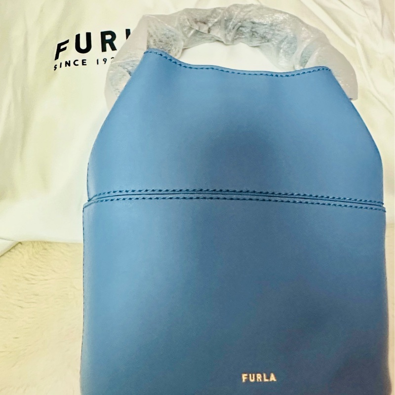 Furla Sfera 牛仔皮質小號水桶包-6