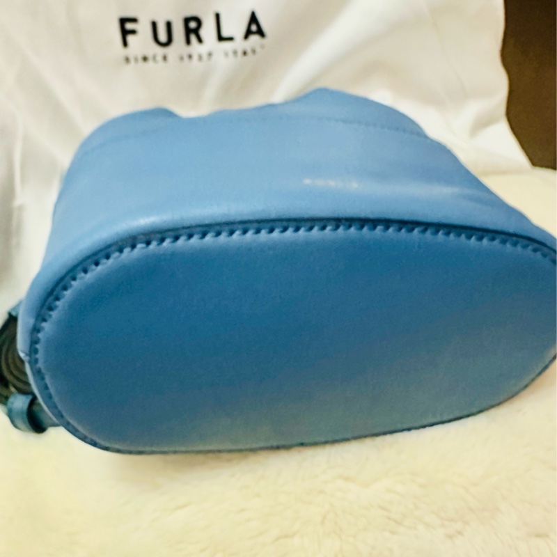 Furla Sfera 牛仔皮質小號水桶包-7