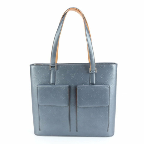 路易威登 Monogram Matte Wilwood 藍色皮革手提包 M55115 女士