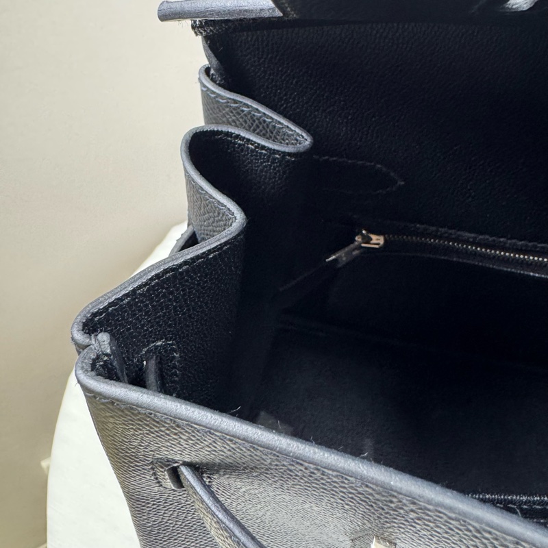 Hermes 愛馬仕黑銀Birkin 30 Ep皮-10