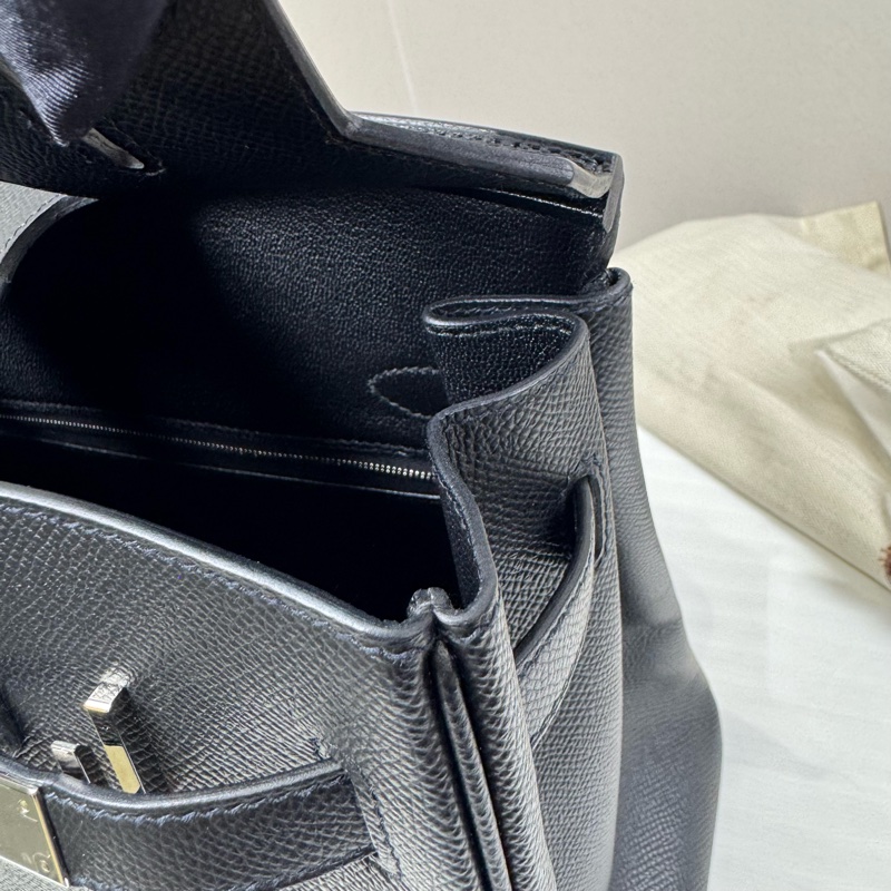 Hermes 愛馬仕黑銀Birkin 30 Ep皮-11