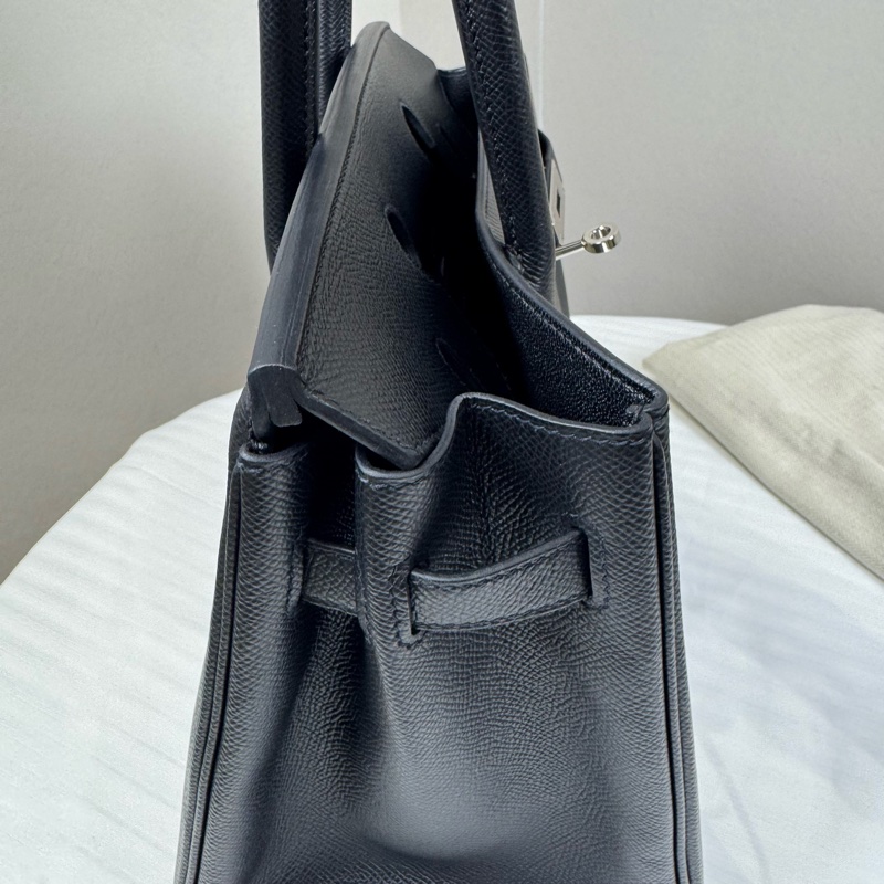 Hermes 愛馬仕黑銀Birkin 30 Ep皮-12