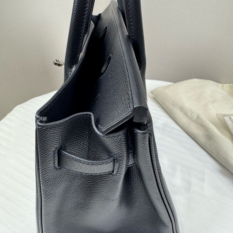 Hermes 愛馬仕黑銀Birkin 30 Ep皮-13