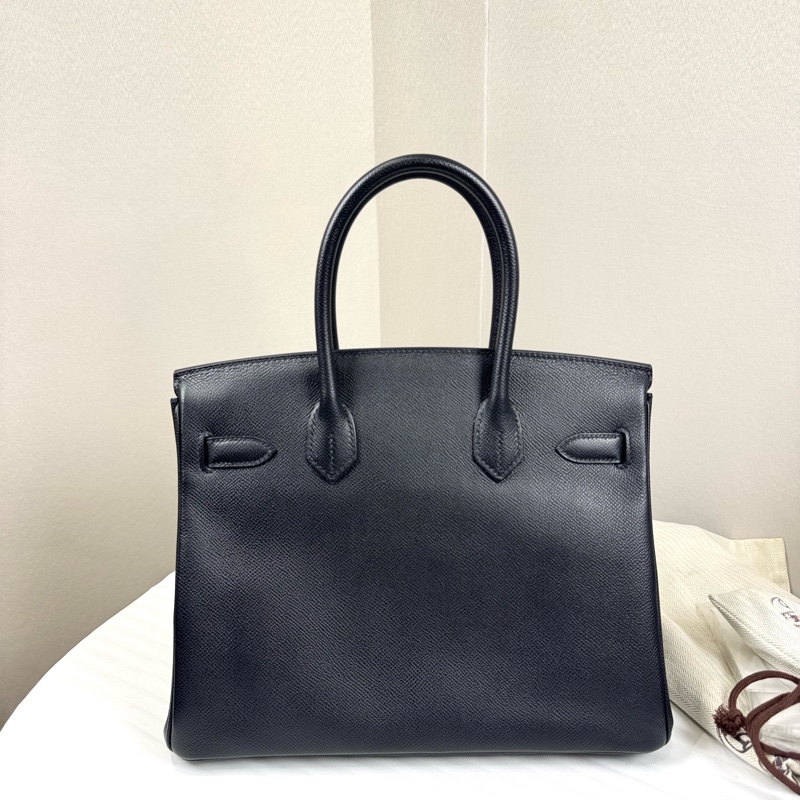 Hermes 愛馬仕黑銀Birkin 30 Ep皮-1