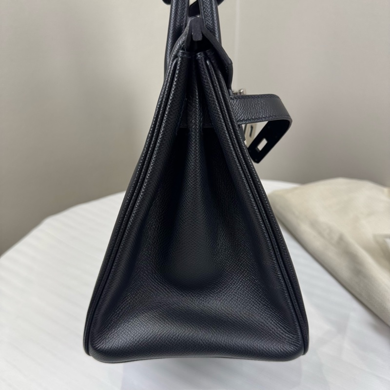 Hermes 愛馬仕黑銀Birkin 30 Ep皮-4