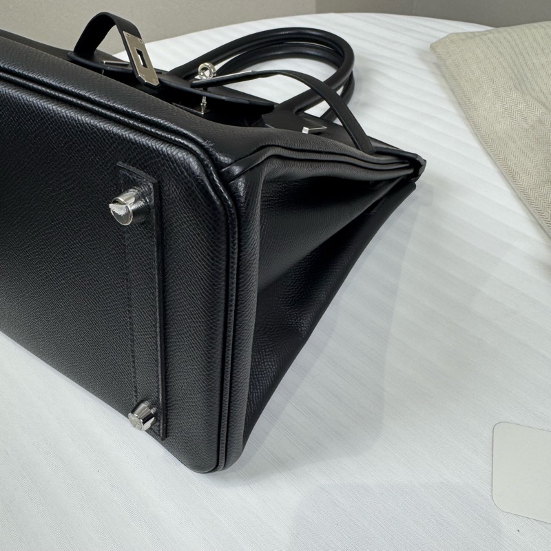 Hermes 愛馬仕黑銀Birkin 30 Ep皮-6