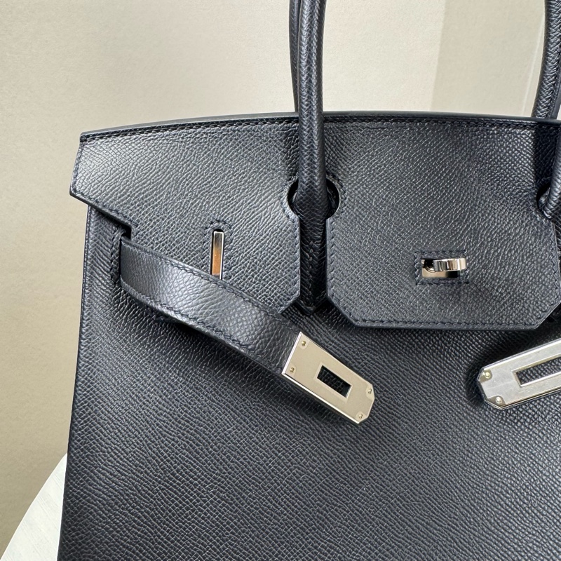 Hermes 愛馬仕黑銀Birkin 30 Ep皮-7