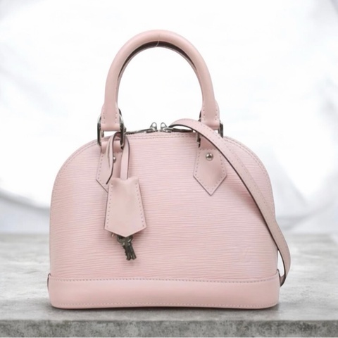 「JL精品代購」98新 LV 粉水波紋貝殼包