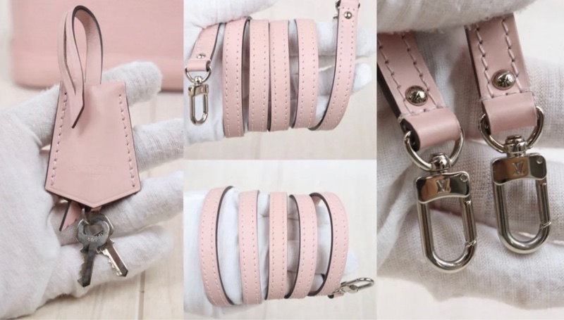 「JL精品代購」98新 LV 粉水波紋貝殼包-9