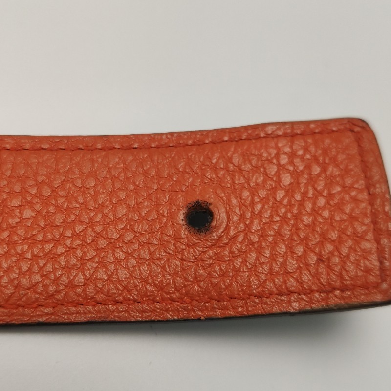 HERMES 牛皮拼色H皮帶 雙面腰帶-8
