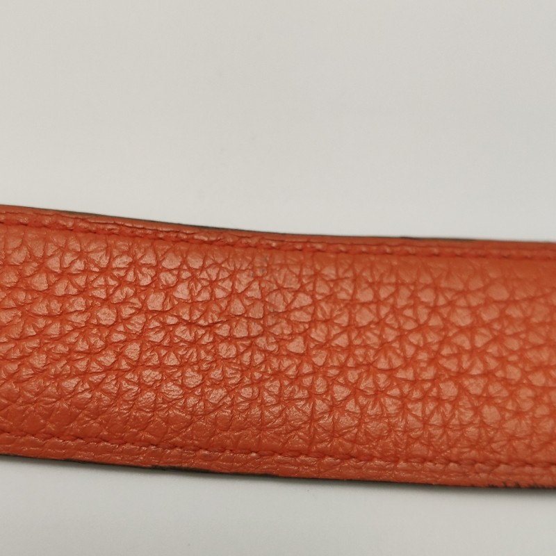 HERMES 牛皮拼色H皮帶 雙面腰帶-10