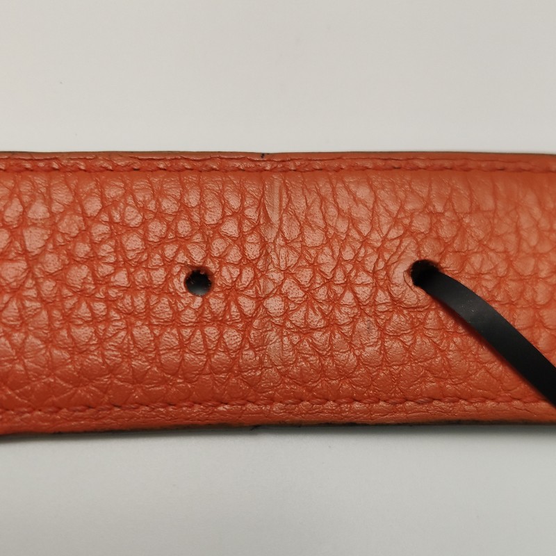 HERMES 牛皮拼色H皮帶 雙面腰帶-12