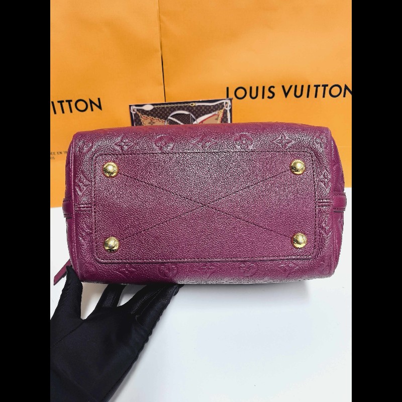 LV speedy25酒紅色手提包-4