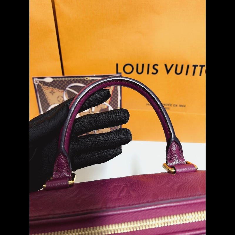 LV speedy25酒紅色手提包-12