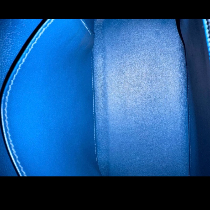 Hermes Kelly 25 海藍色 銀扣-5