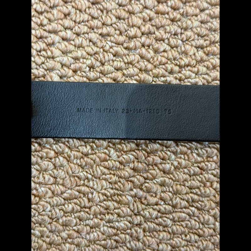 Dior 時尚壓花光滑牛皮 MontaigneE 腰帶皮帶 黑色-8