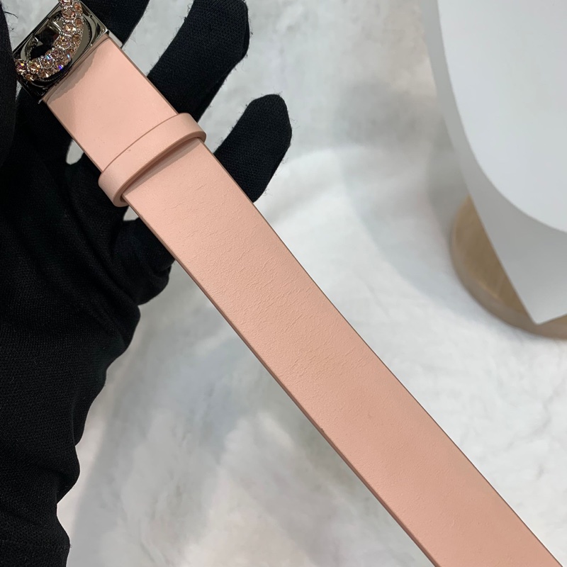 Ferragamo 粉鑽扣粉紅腰帶 XA897-9