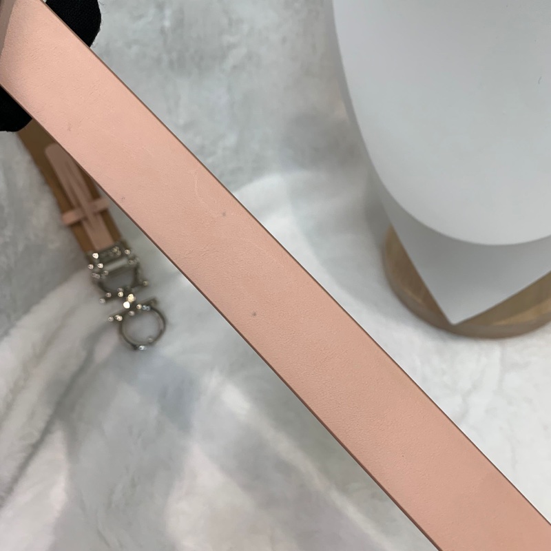Ferragamo 粉鑽扣粉紅腰帶 XA897-29