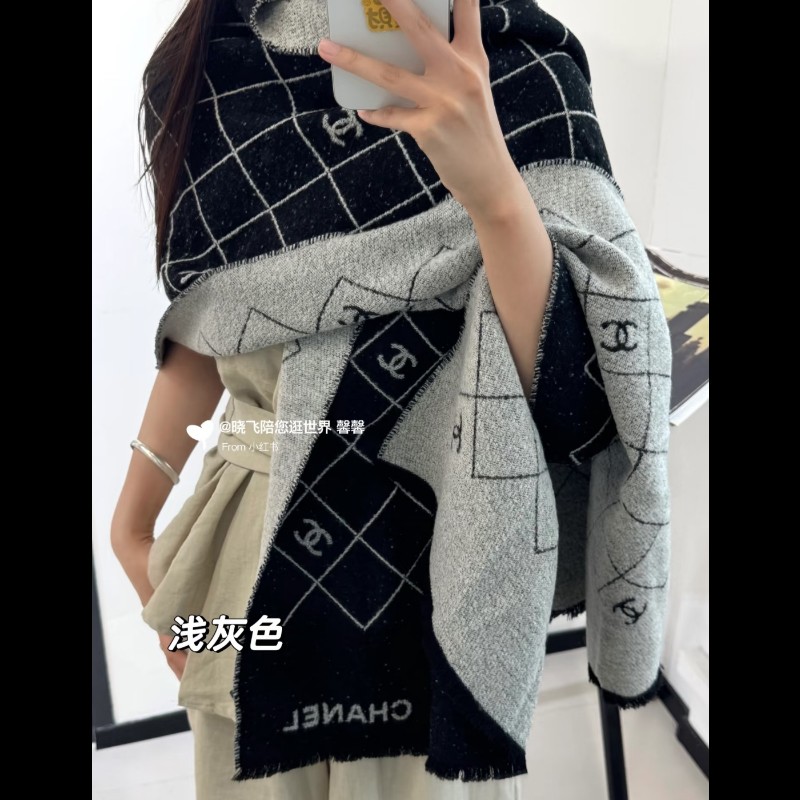香奈兒 Chanel 爆款 圍巾 披肩 雙面可使用🈶購證正本-2
