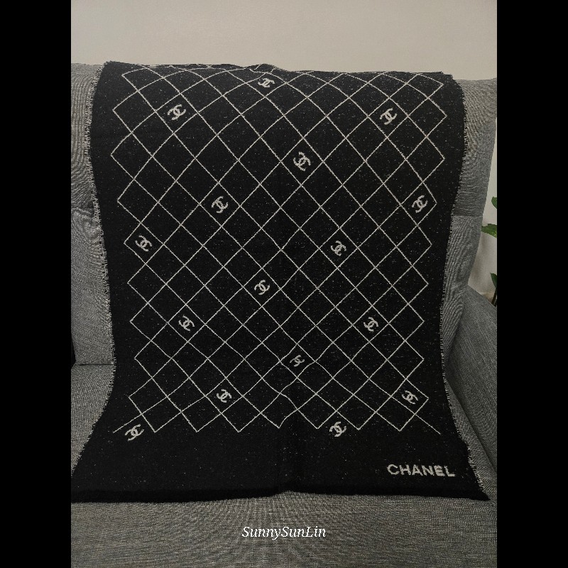 香奈兒 Chanel 爆款 圍巾 披肩 雙面可使用🈶購證正本-8