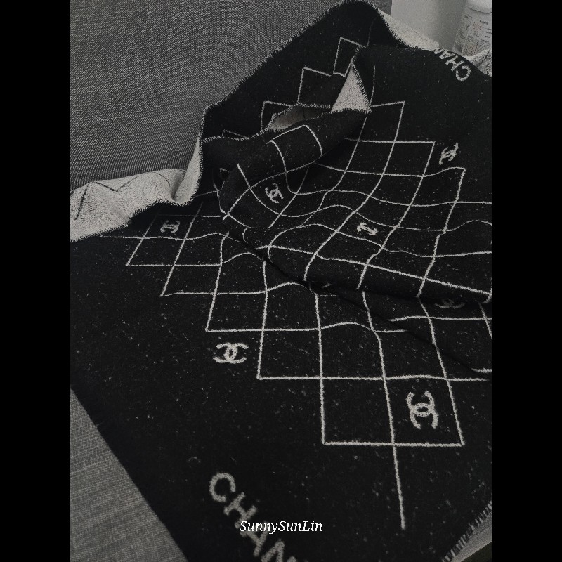 香奈兒 Chanel 爆款 圍巾 披肩 雙面可使用🈶購證正本-9