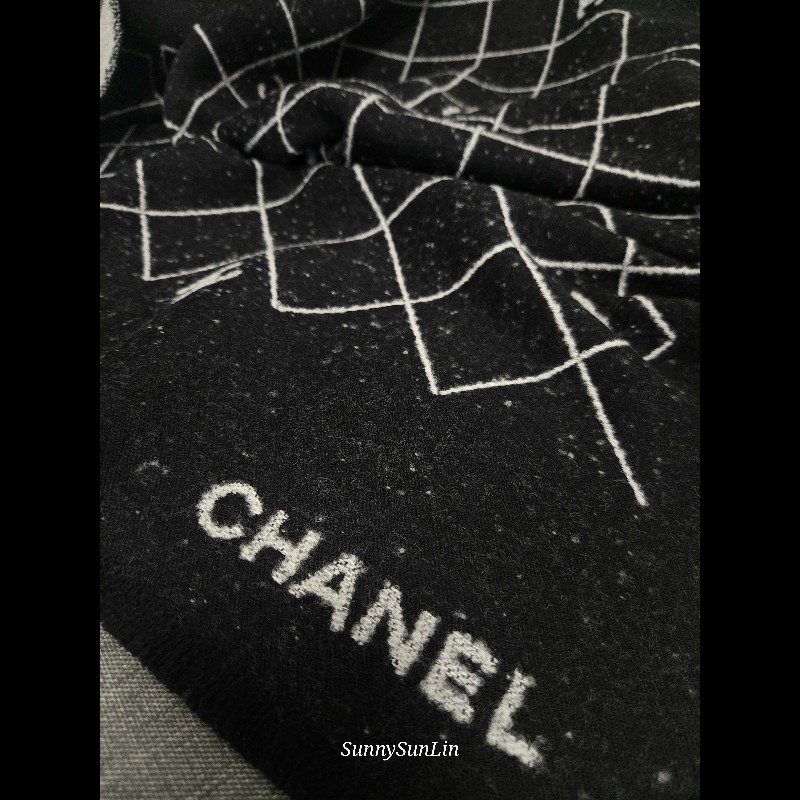 香奈兒 Chanel 爆款 圍巾 披肩 雙面可使用🈶購證正本-11