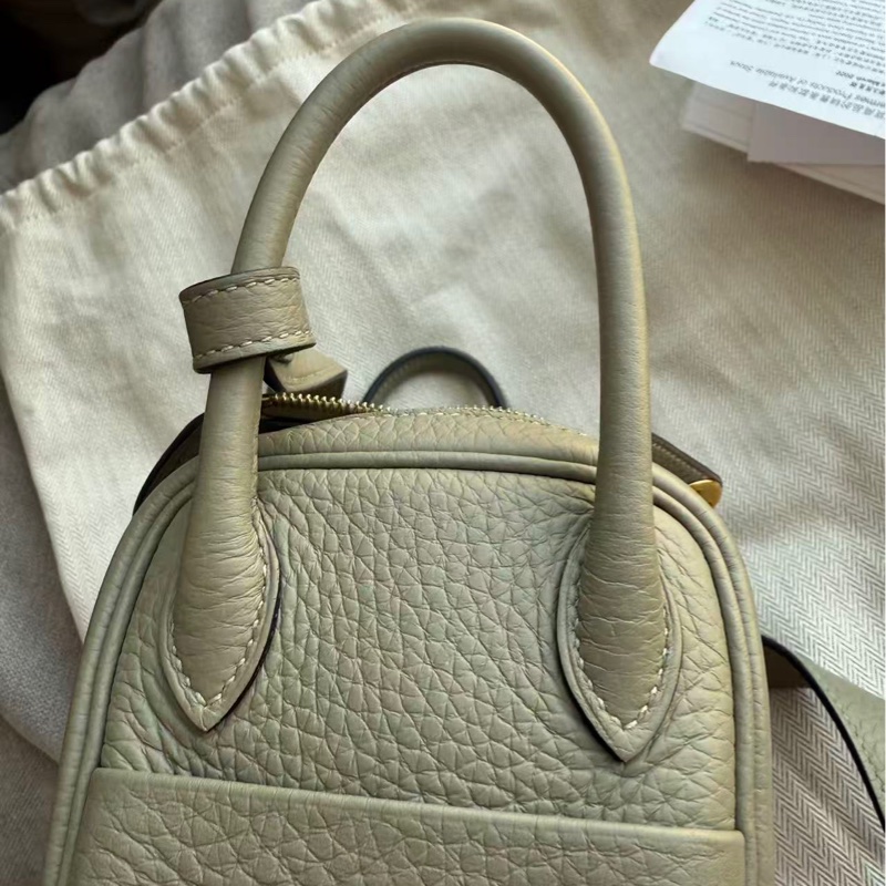 🌈Hermes🧡Mini Lindy一代🧡Q1鼠尾草金扣🌈98.5新🌟有單🌟Stamp B🌟-2