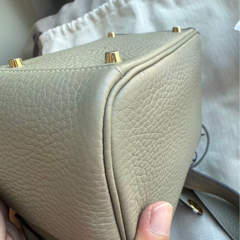 🌈Hermes🧡Mini Lindy一代🧡Q1鼠尾草金扣🌈98.5新🌟有單🌟Stamp B🌟-6