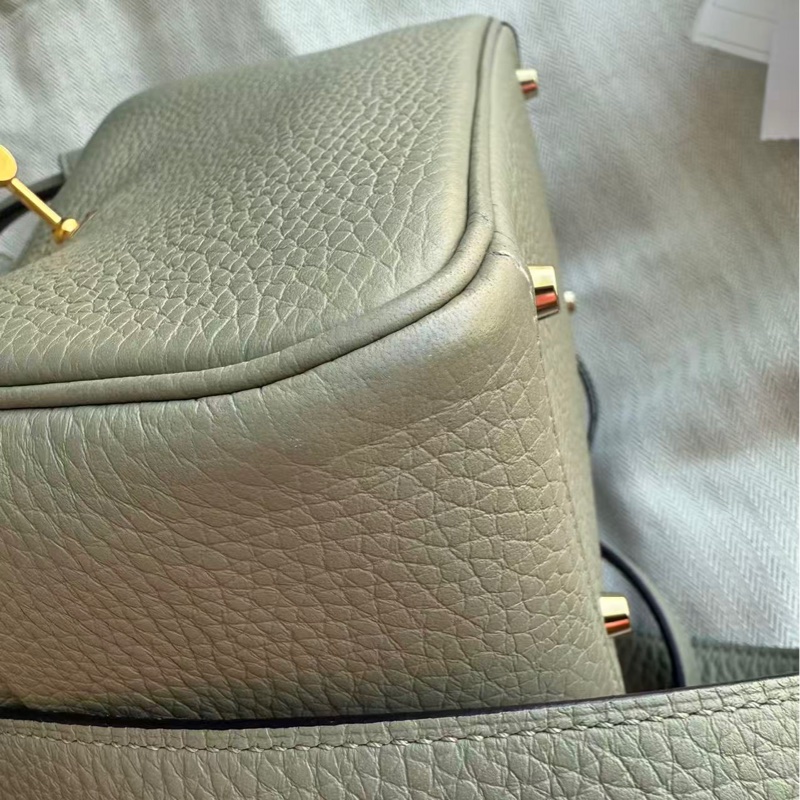 🌈Hermes🧡Mini Lindy一代🧡Q1鼠尾草金扣🌈98.5新🌟有單🌟Stamp B🌟-9