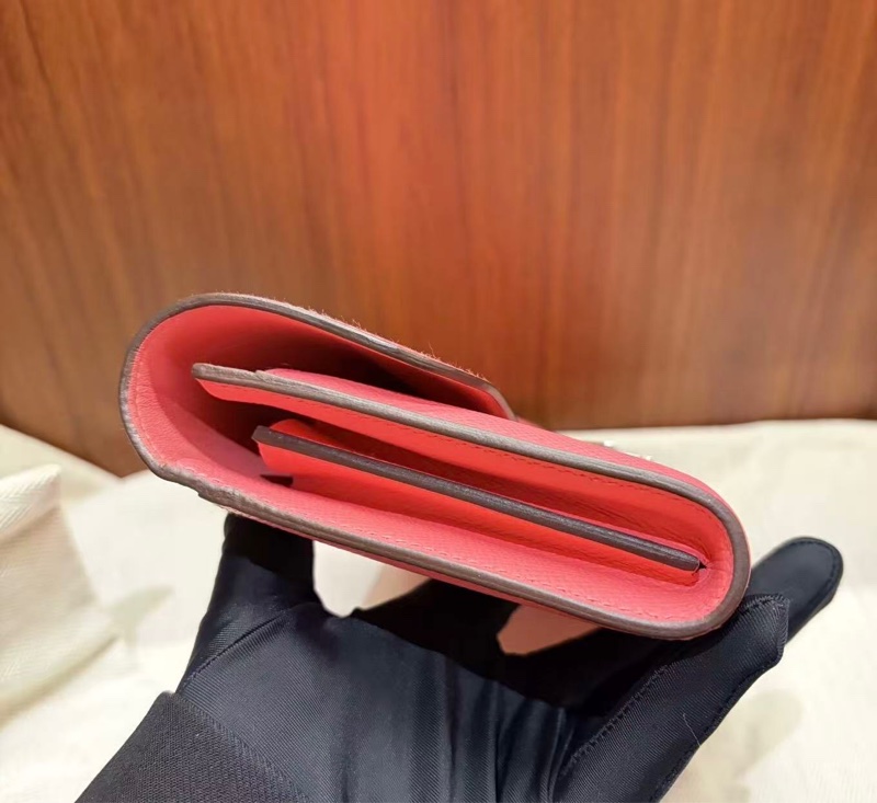 🌈Hermes💗Constance Wallet💗8W唇膏粉銀扣💗99新🌈Epsom皮🌟長銀包🌟-5