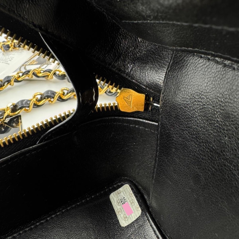 Chanel Vintage 94-96 Leather Quilted Black Barbie 2-Way Bag with Gold Hardware-16