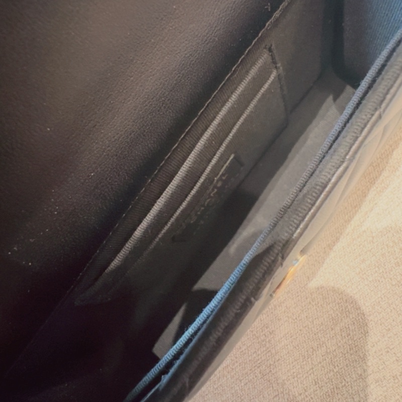 #chanel 香奈兒 woc 字母珍珠手把 黑金 晶片款-8