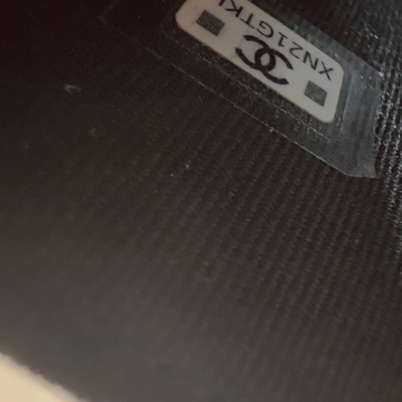 #chanel 香奈兒 woc 字母珍珠手把 黑金 晶片款-13