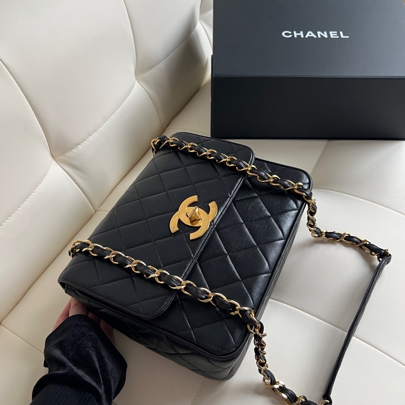✨Chanel vintage 黑金方胖子-1